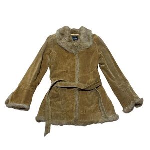 Tan Faux Fur Trimmed Jacket